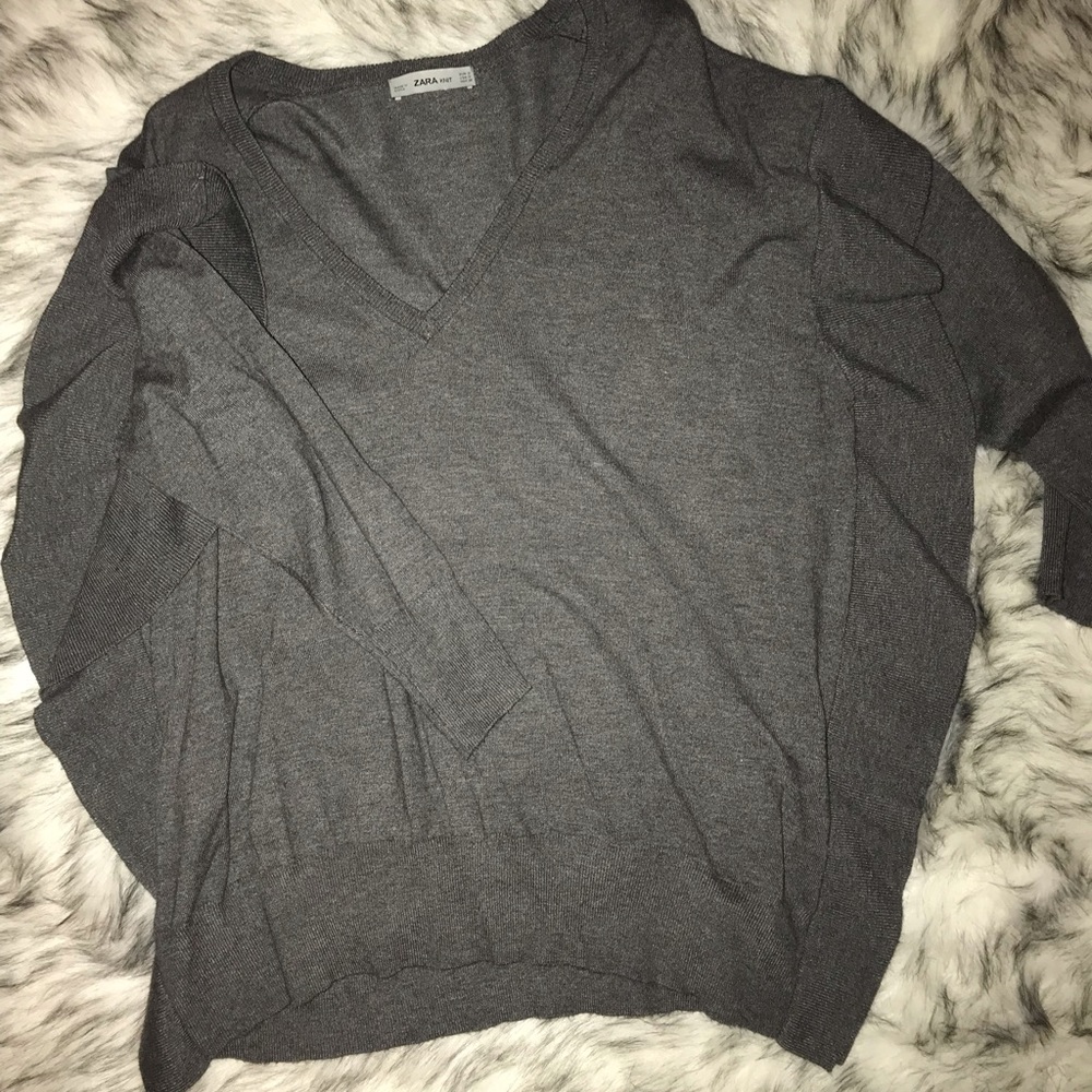 Grey loose fitting sweater
